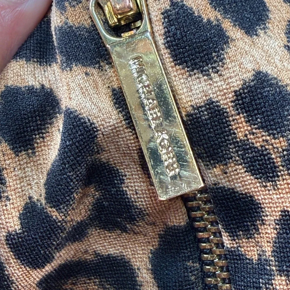 Michael Kors Leopard Print Midi Pencil Skirt Women's Size 8 Animal Print